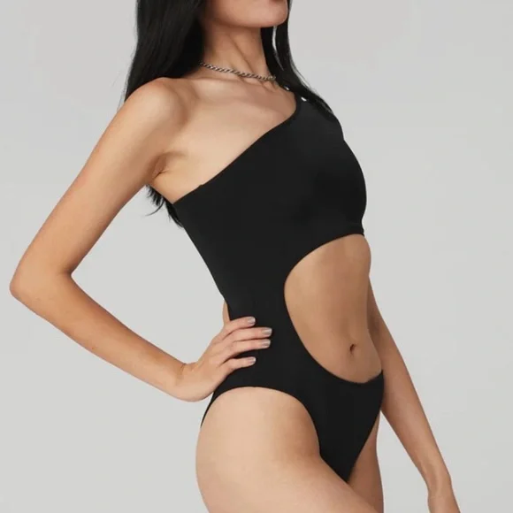 Alo Yoga Body Wave One Piece Bodysuit - Black - Small - Picture 3 of 4